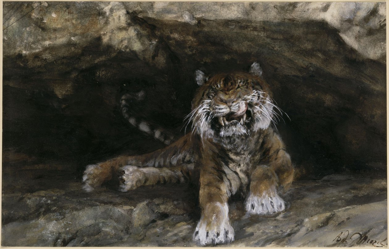A tigris. A „Gyerekalbum” című kötetből alkotó: Adolph Menzel