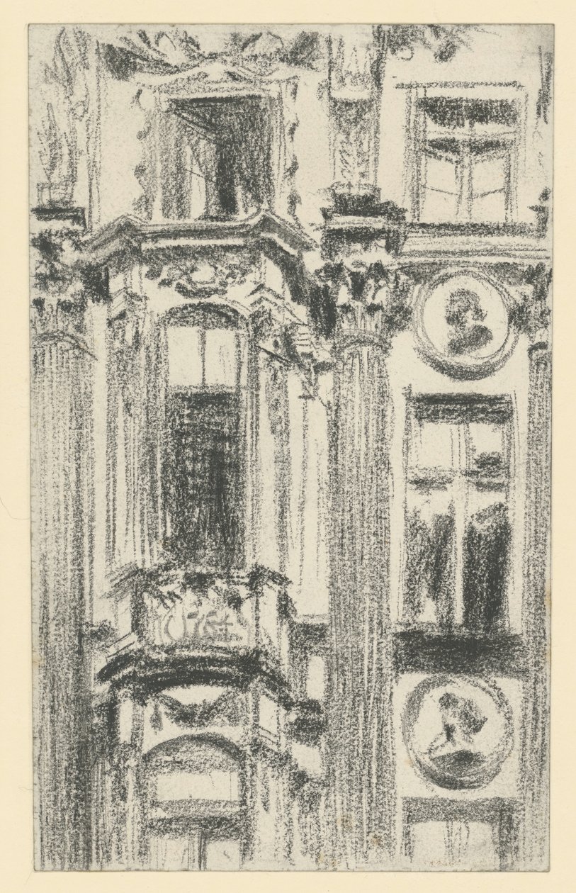 A drezdai Palais du Saxe középső kiugró részének részlete alkotó: Adolph Menzel