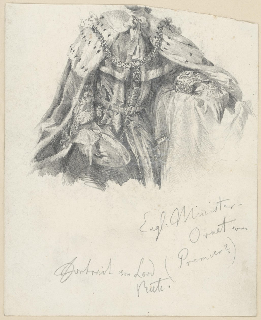 Angol miniszteri öltözet Lord Bute portréjáról alkotó: Adolph Menzel