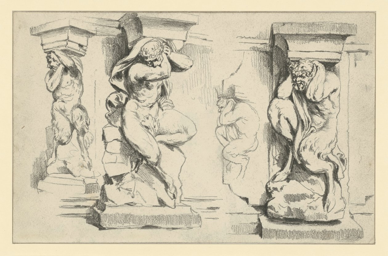 Faun-konzolok a drezdai Zwinger délnyugati boltíves galériáján alkotó: Adolph Menzel