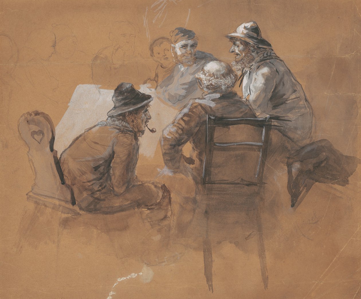 Halászok alkotó: Adolph Menzel