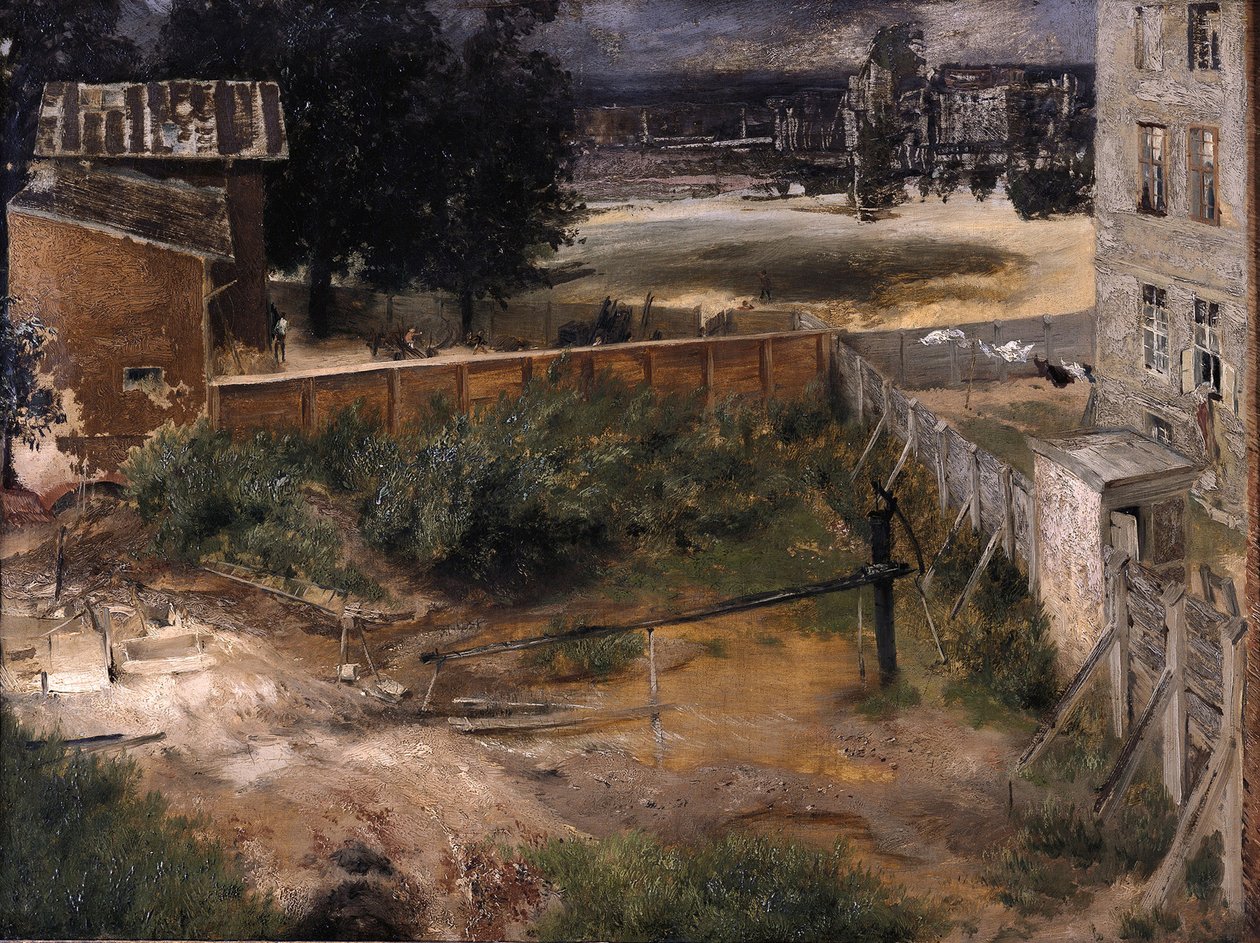 Hátsó épület és udvar alkotó: Adolph Menzel