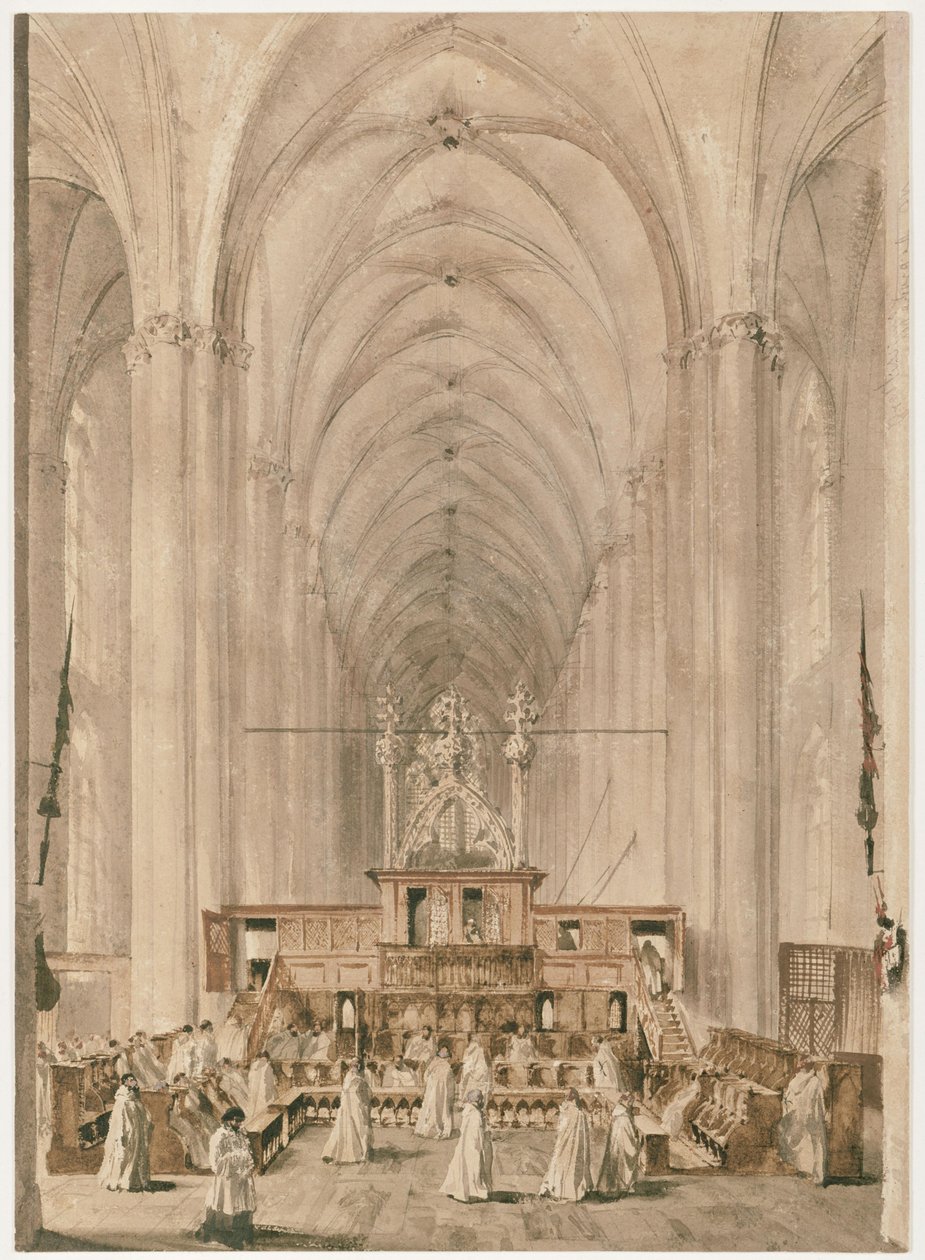 A marburgi Szent Erzsébet-templom főhajója alkotó: Adolph Menzel