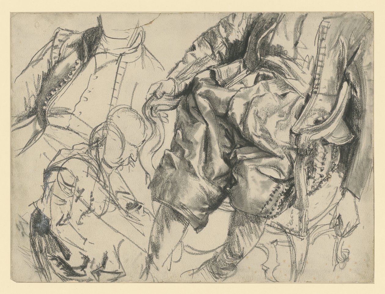 I. Johann Georg szász választófejedelem díszruhájában ábrázolt modell három nézetből, Történeti Múzeum, Drezda alkotó: Adolph Menzel