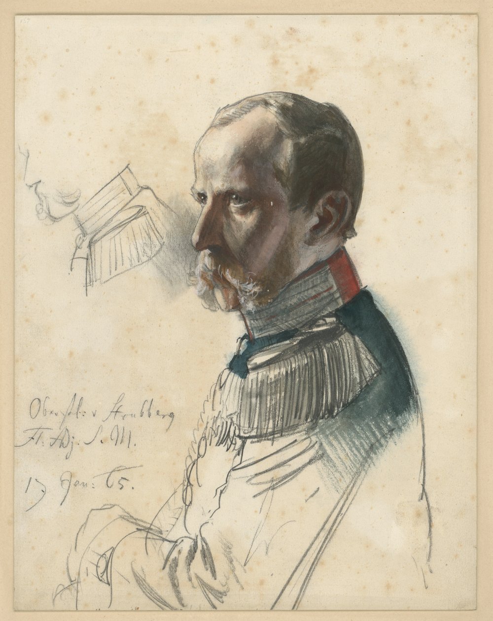 von Strubberg alezredes, a király szárnyadjutánsa alkotó: Adolph Menzel