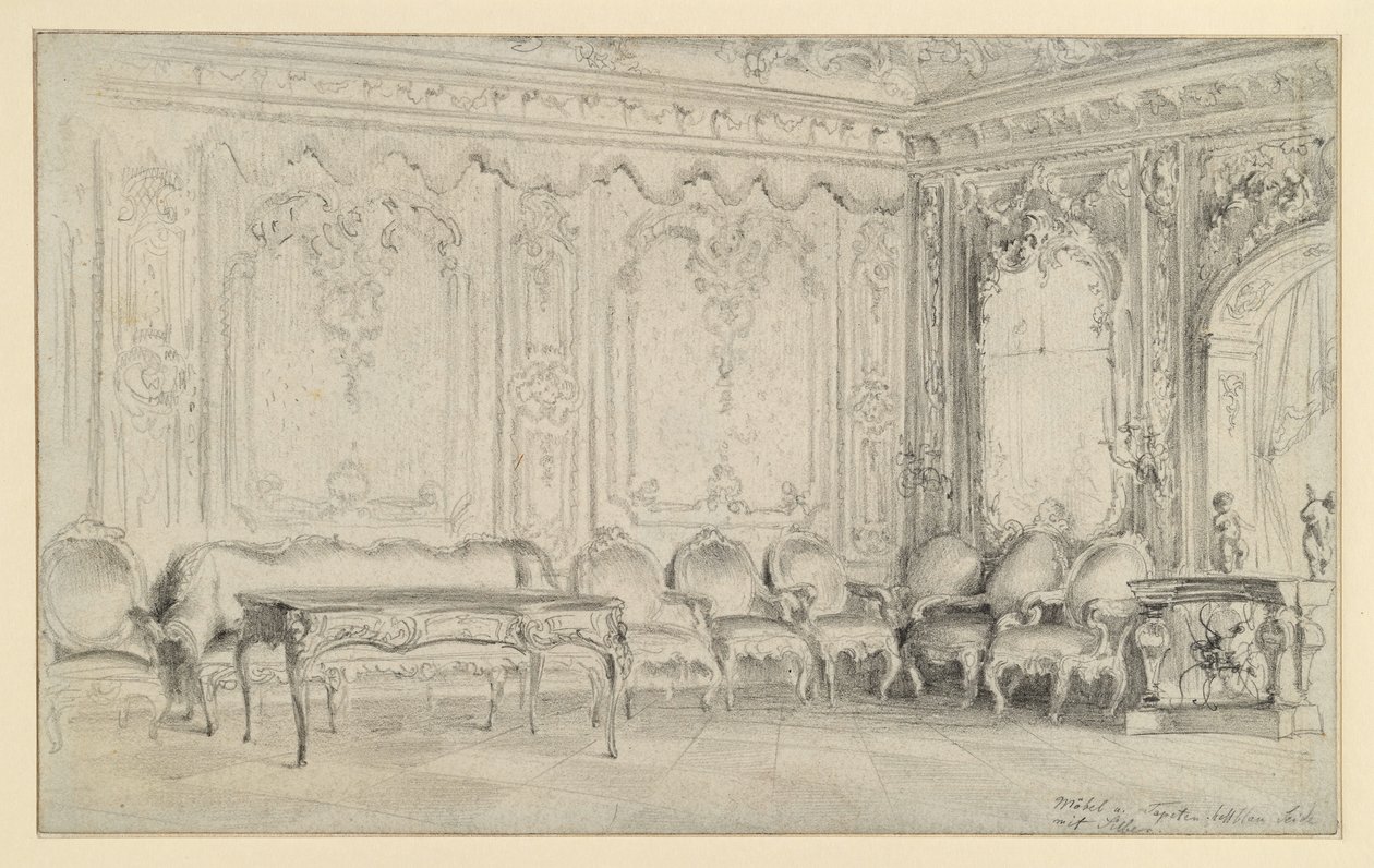 Háló- és dolgozószoba a potsdami városi palotában alkotó: Adolph Menzel