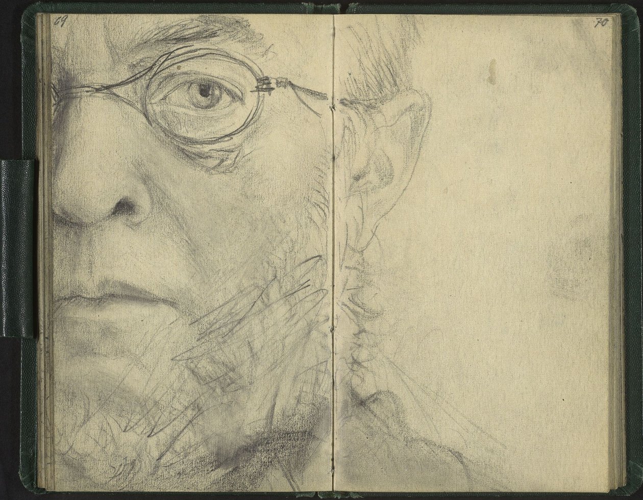 Önarckép "Félszeműként" alkotó: Adolph Menzel
