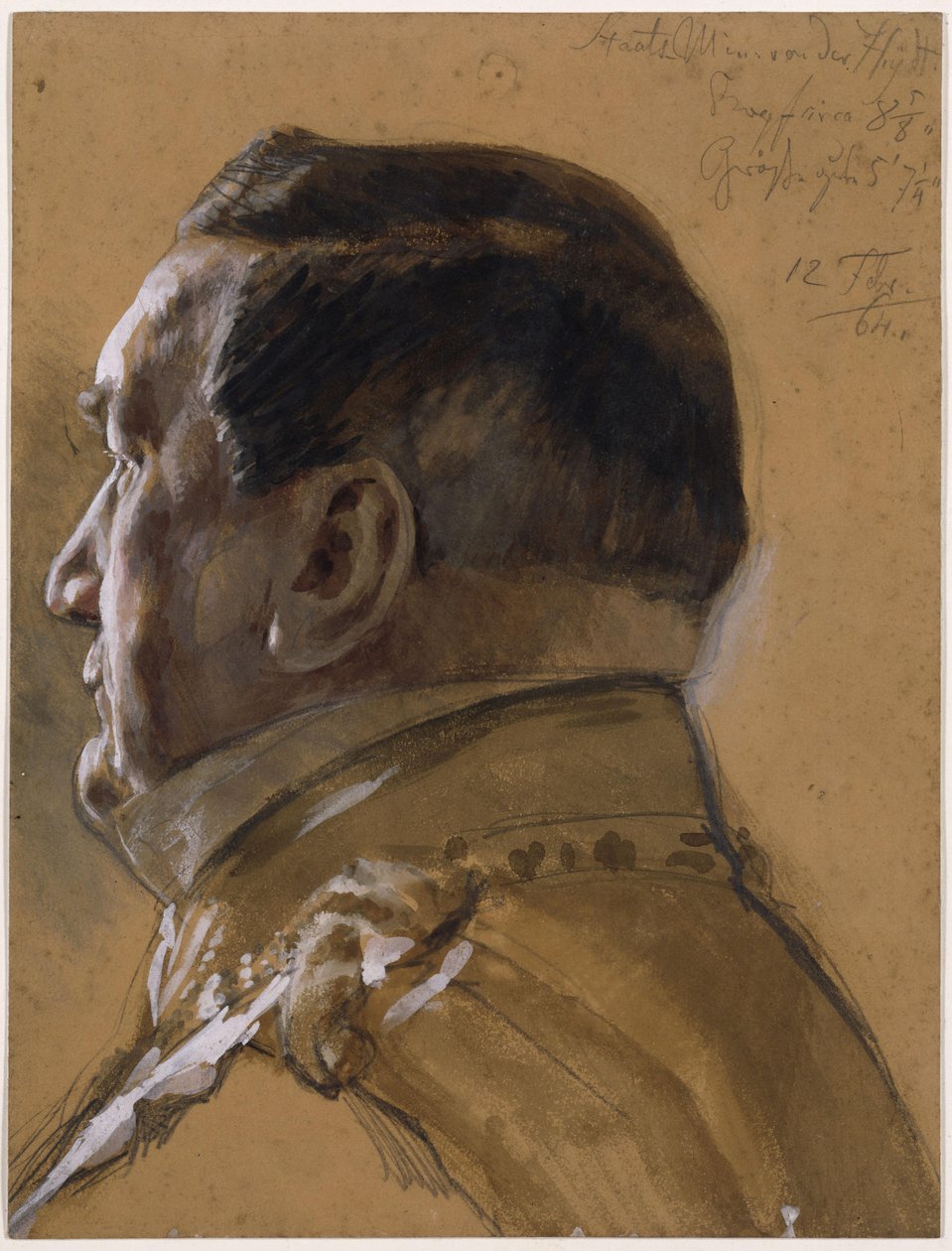 Von der Heydt államminiszter. Tanulmány az „I. Vilmos koronázása Königsbergben” című festményhez alkotó: Adolph Menzel