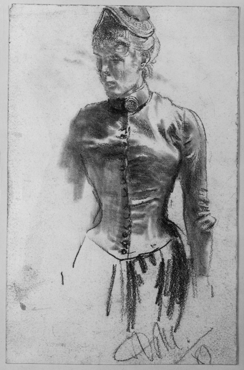 Álló nő alkotó: Adolph Menzel