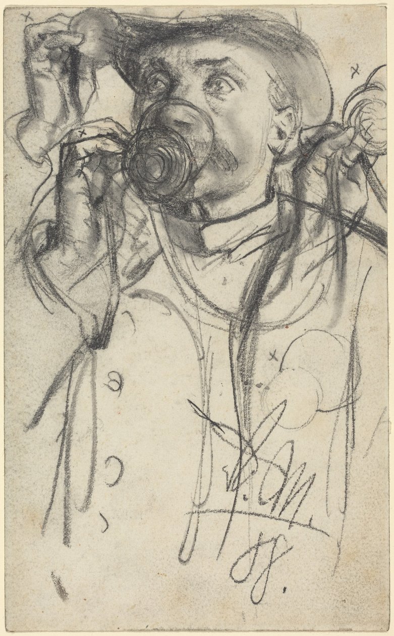 Egy ivó férfiról szóló tanulmányok alkotó: Adolph Menzel
