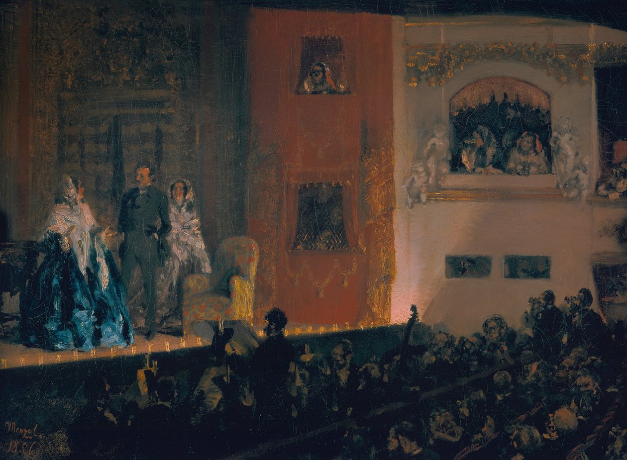 Gymnase Színház Párizsban, 1856 alkotó: Adolph Menzel