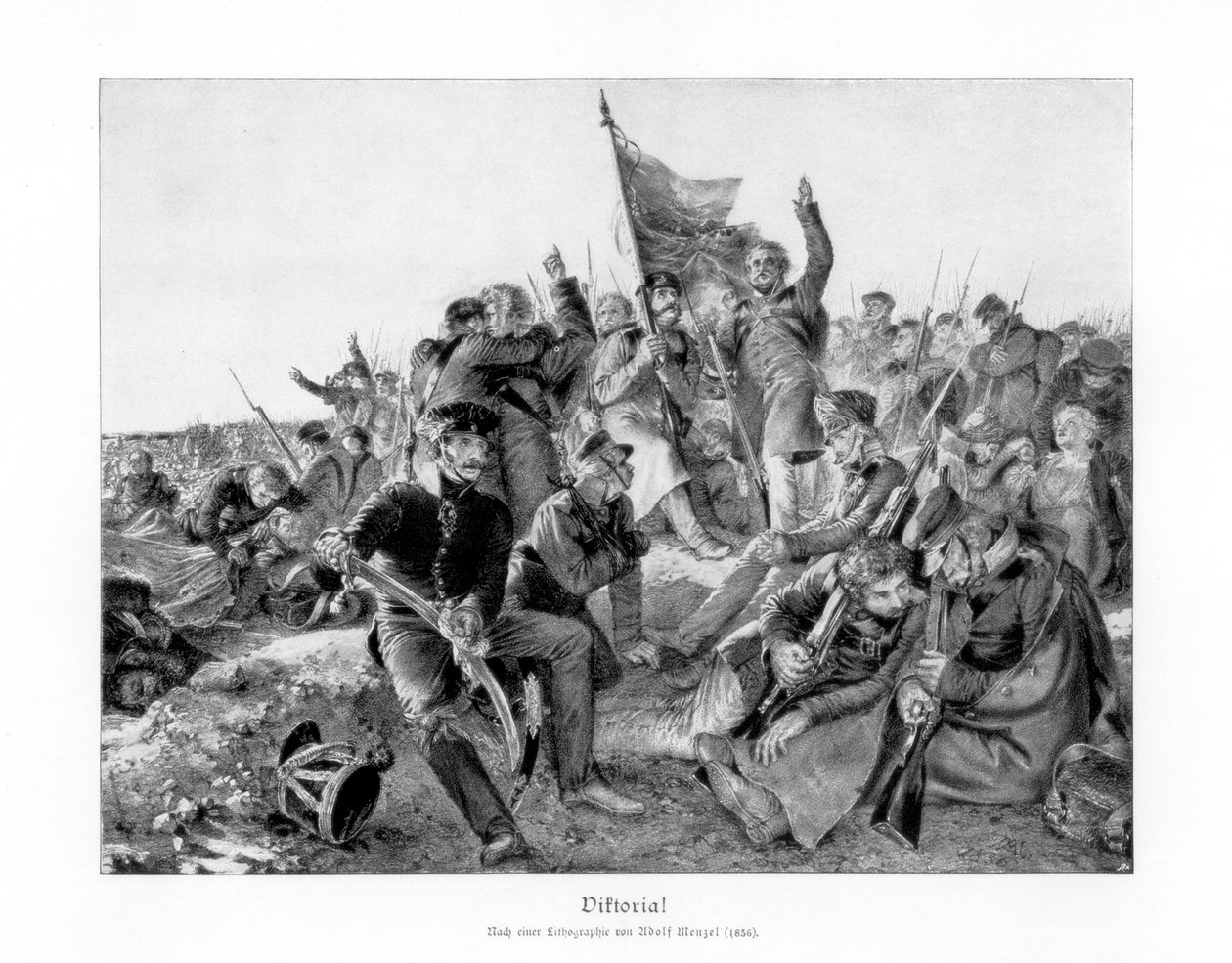 Győzelem!, 1836, 1900. alkotó: Adolph Menzel