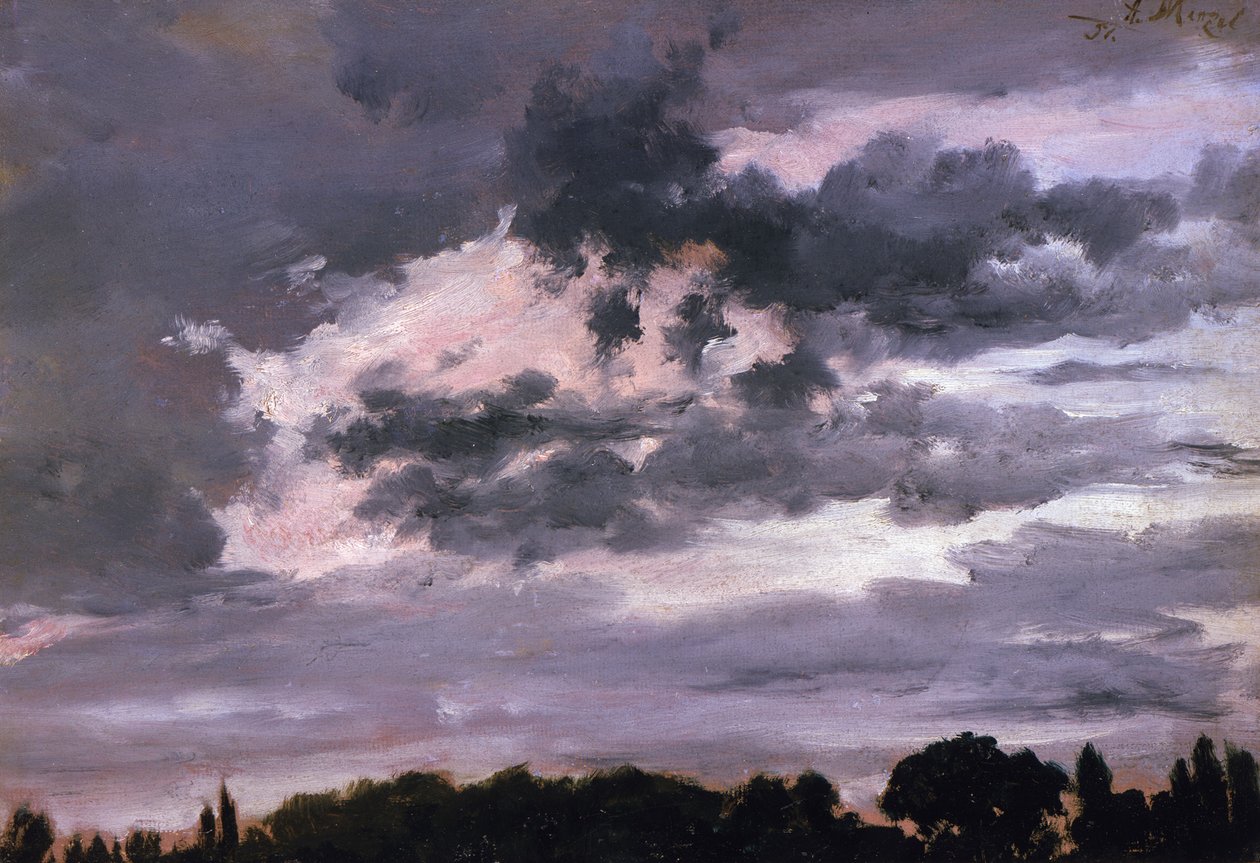 Felhőtanulmány alkotó: Adolph Menzel