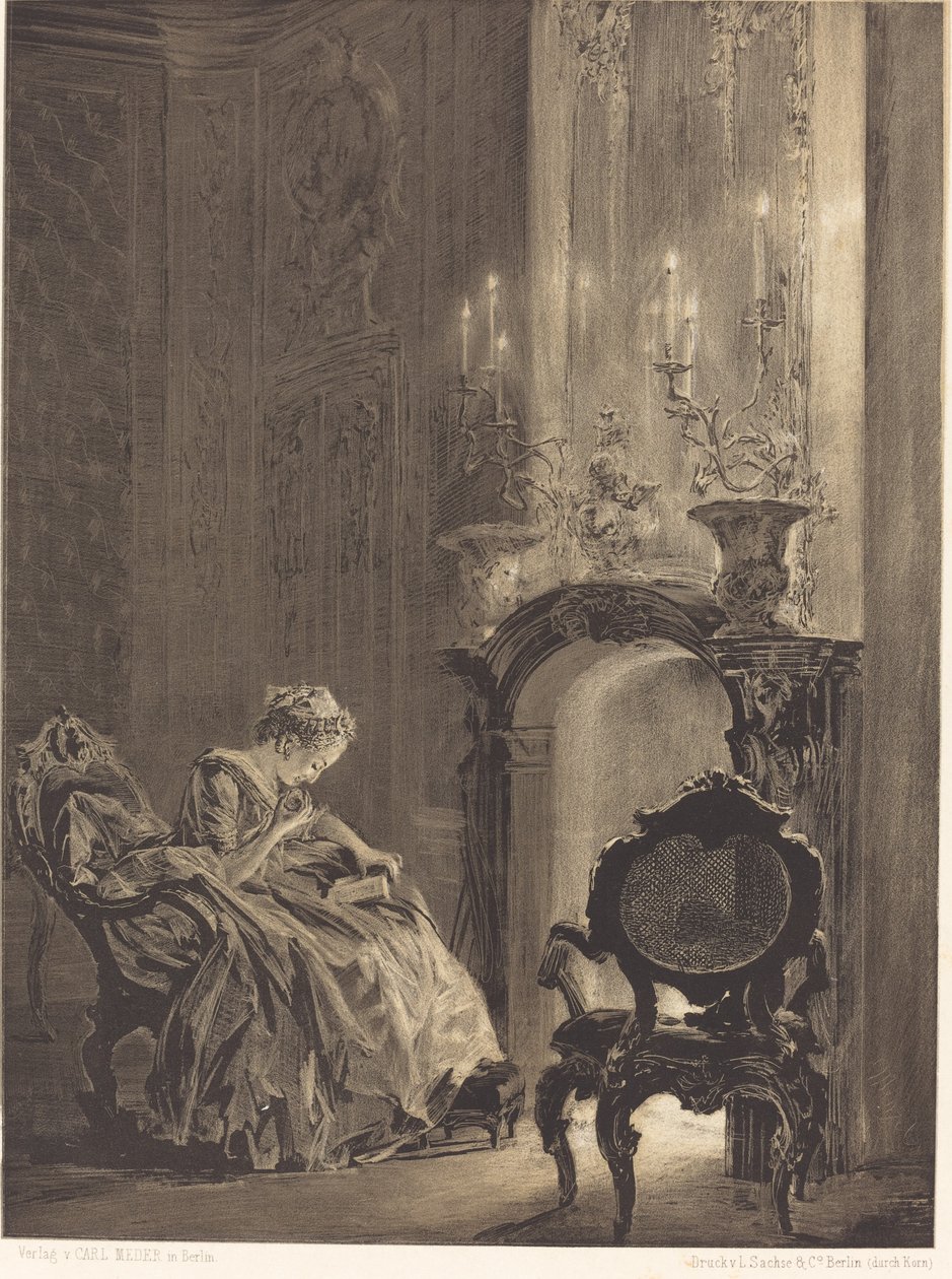Nő tűz előtt alkotó: Adolph Menzel