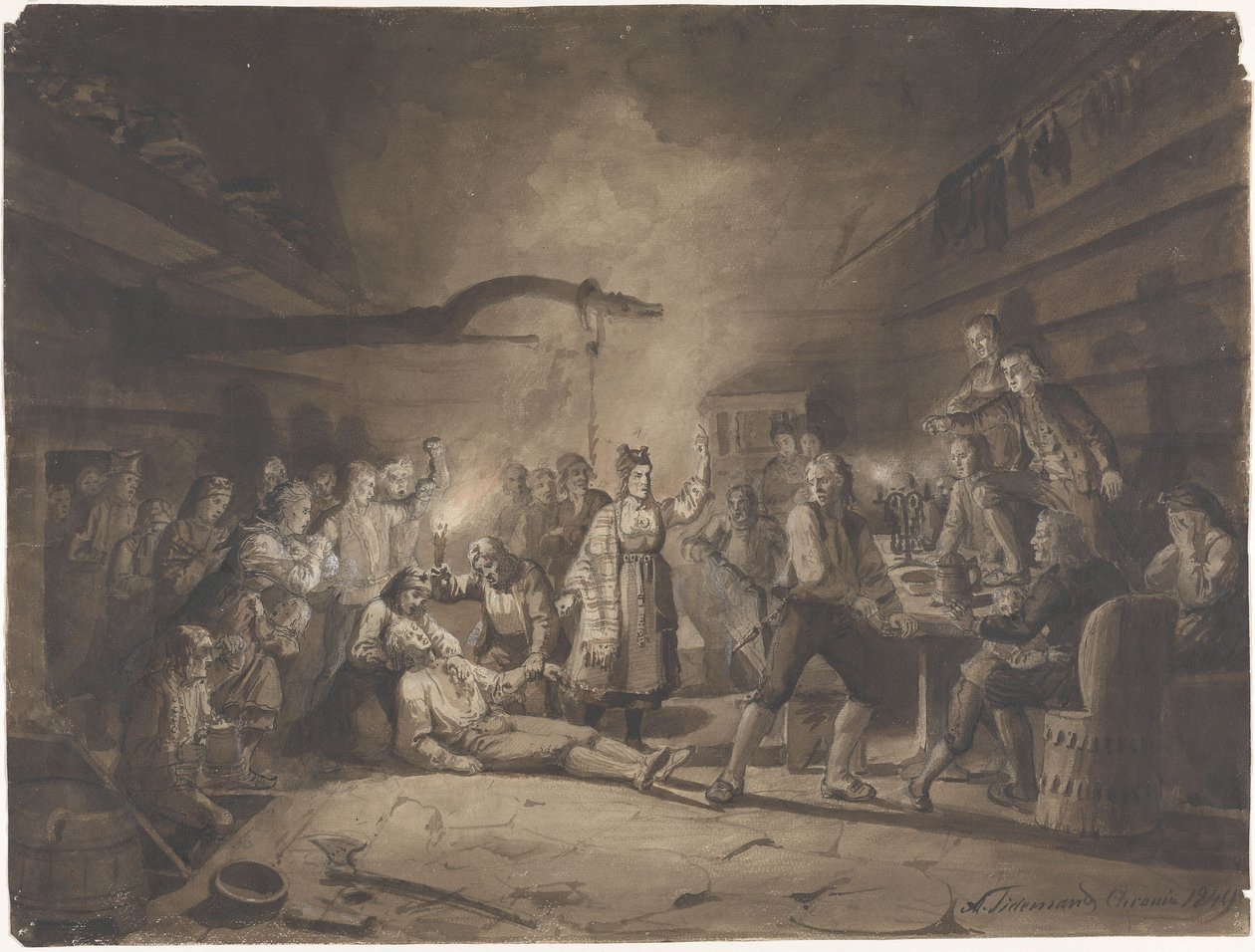 A két mérkőzés után alkotó: Adolph Tidemand