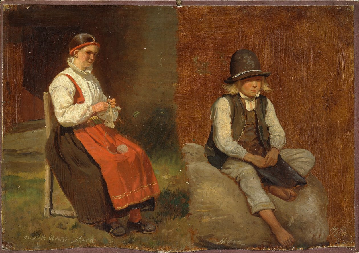 Alakrajzok a svédországi Morából alkotó: Adolph Tidemand