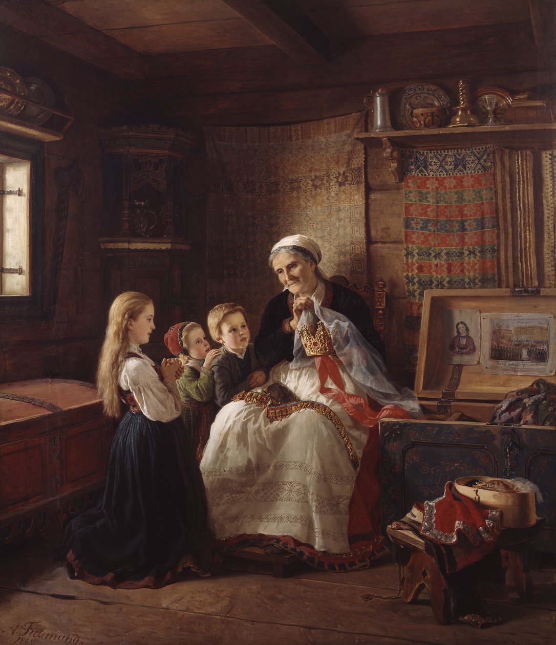 Nagymamák esküvői koronája alkotó: Adolph Tidemand
