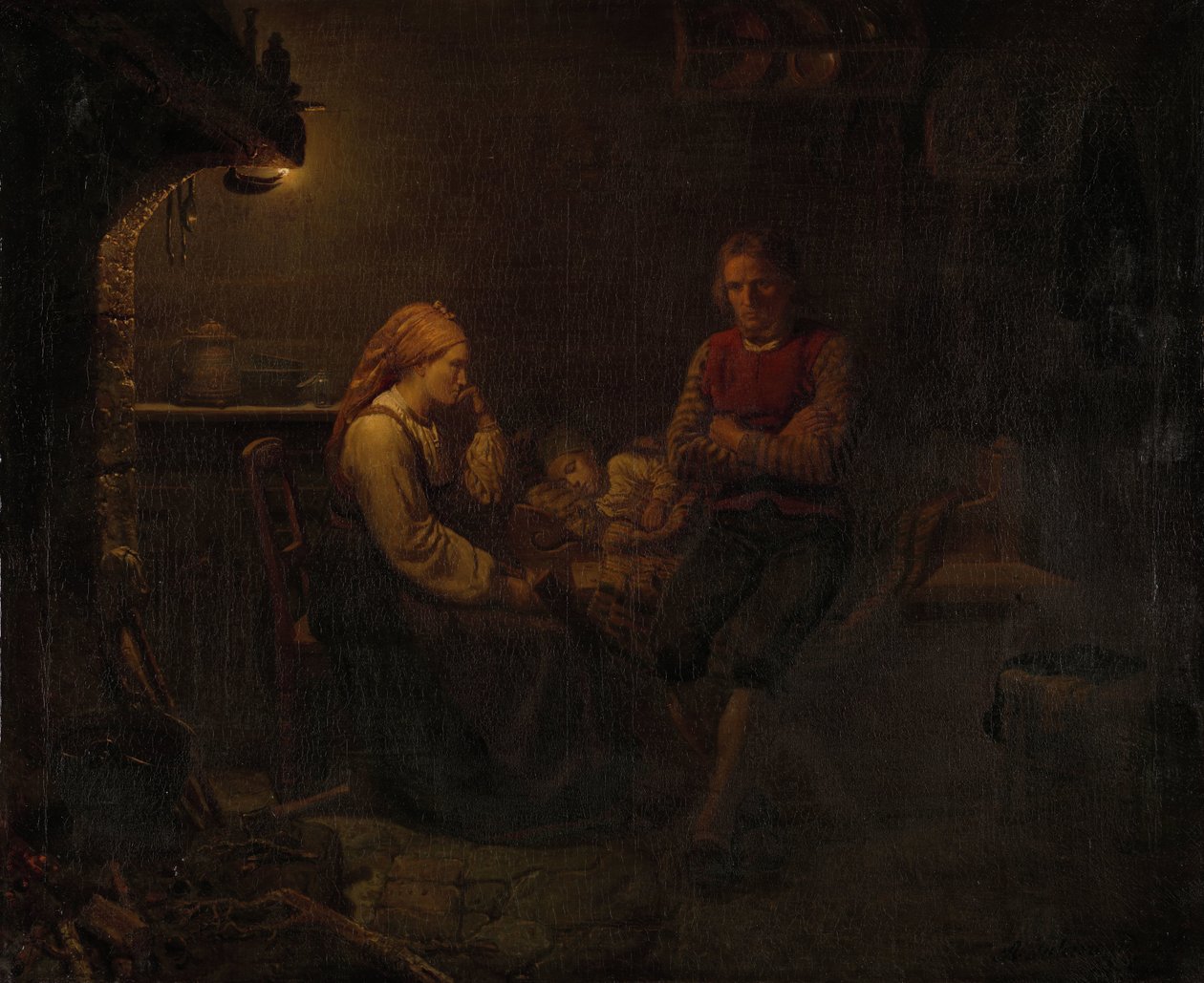 a beteg gyerek alkotó: Adolph Tidemand