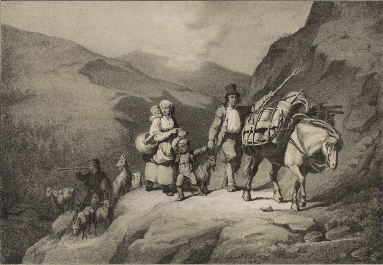 Az illusztráció a Norvégia könyvből készült, amelyet Rajzokban készített Asbjørnsen, P.Chr. és kiadta Chr. Tønsberg (1848) alkotó: Adolph Tidemand