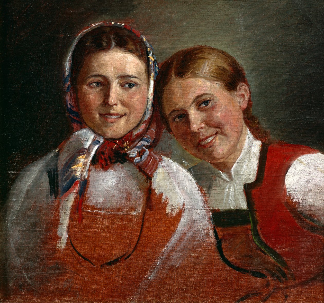 Laughing Girls alkotó: Adolph Tidemand