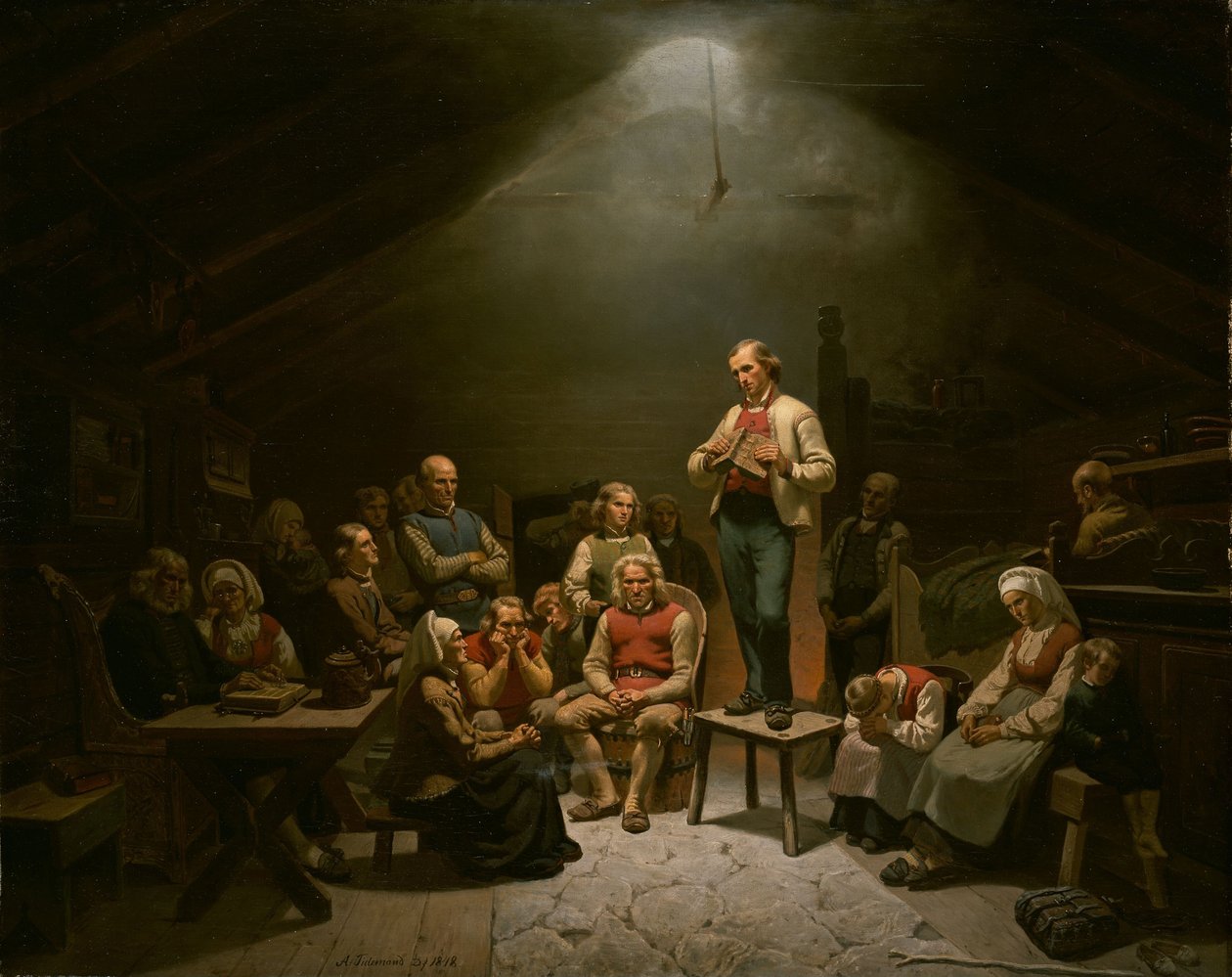 Az alacsony egyházi iránti odaadás alkotó: Adolph Tidemand