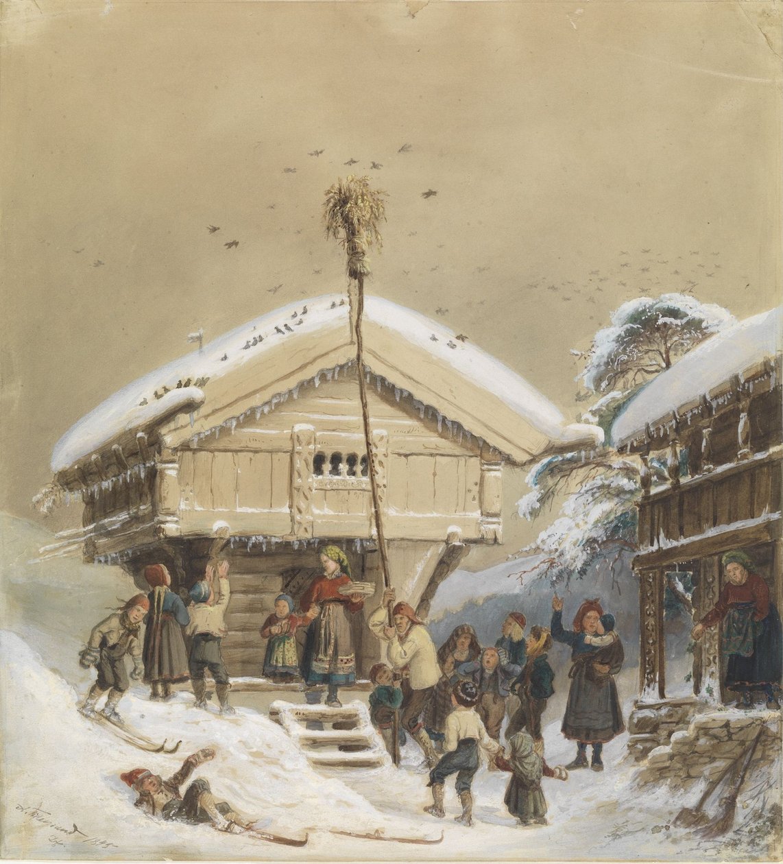 Norvég karácsonyi szokás alkotó: Adolph Tidemand
