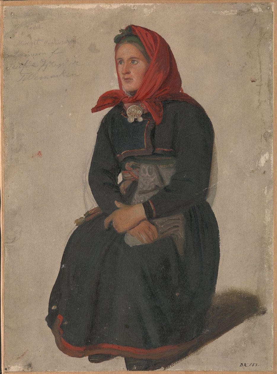 Telemarki parasztasszony alkotó: Adolph Tidemand