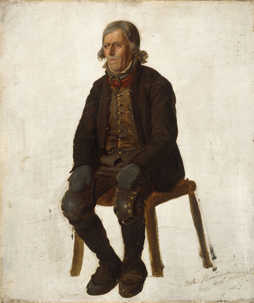 Asle Hermandsøn portréja Hallingdalból alkotó: Adolph Tidemand