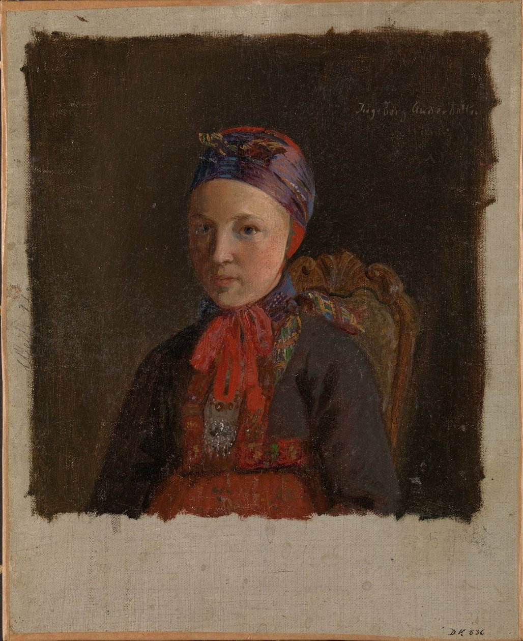 Ingeborg Anderdatter Gulsvig portréja alkotó: Adolph Tidemand