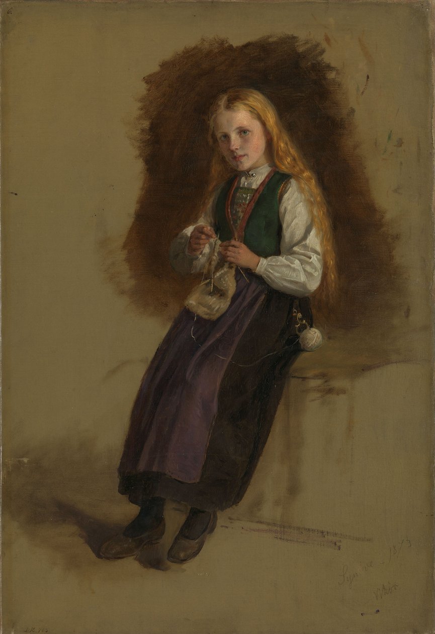 Syneve Larsdatter portréja Vikørból alkotó: Adolph Tidemand