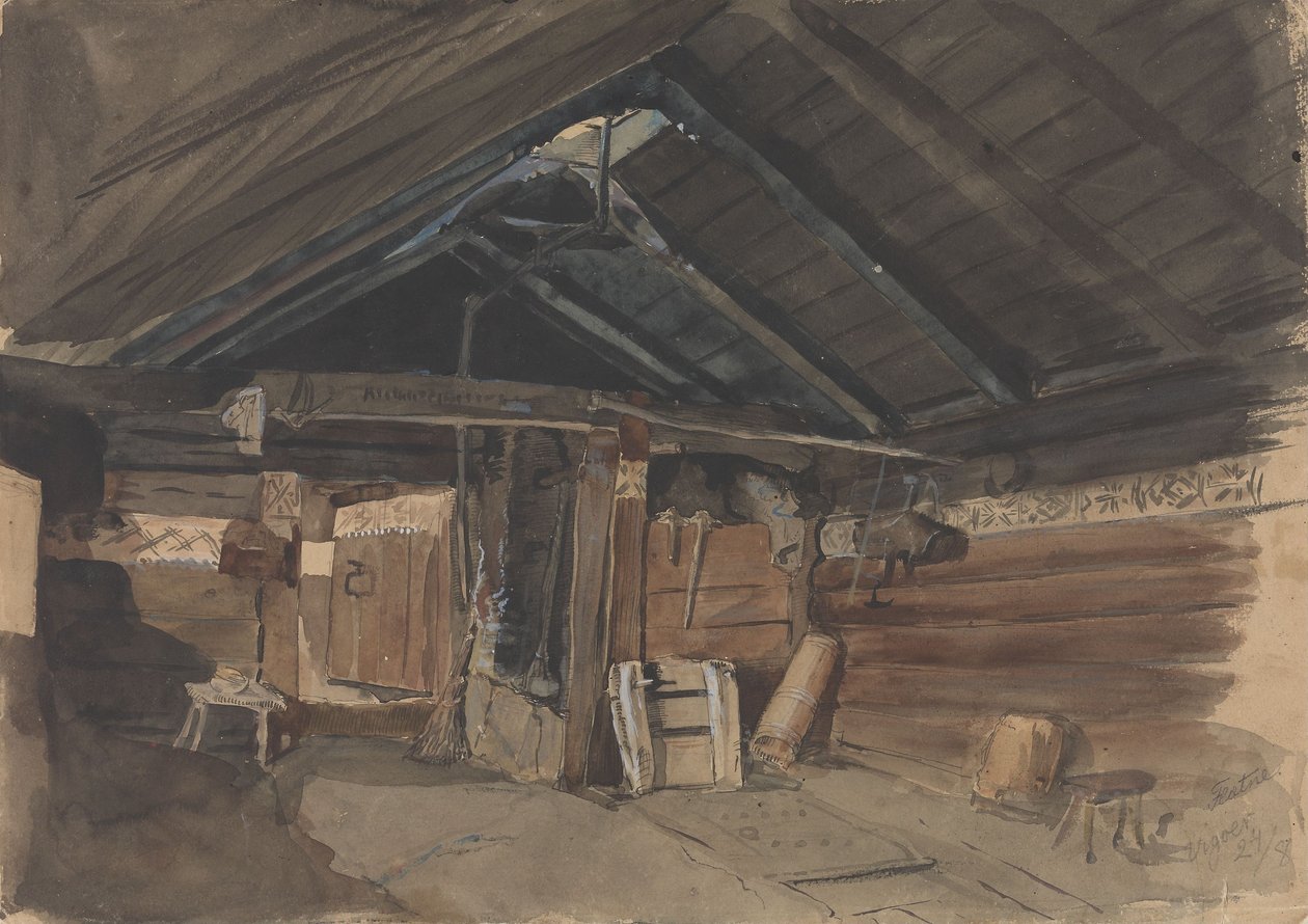 Füstölőszoba, Kvam plébánia, Vikøy alkotó: Adolph Tidemand