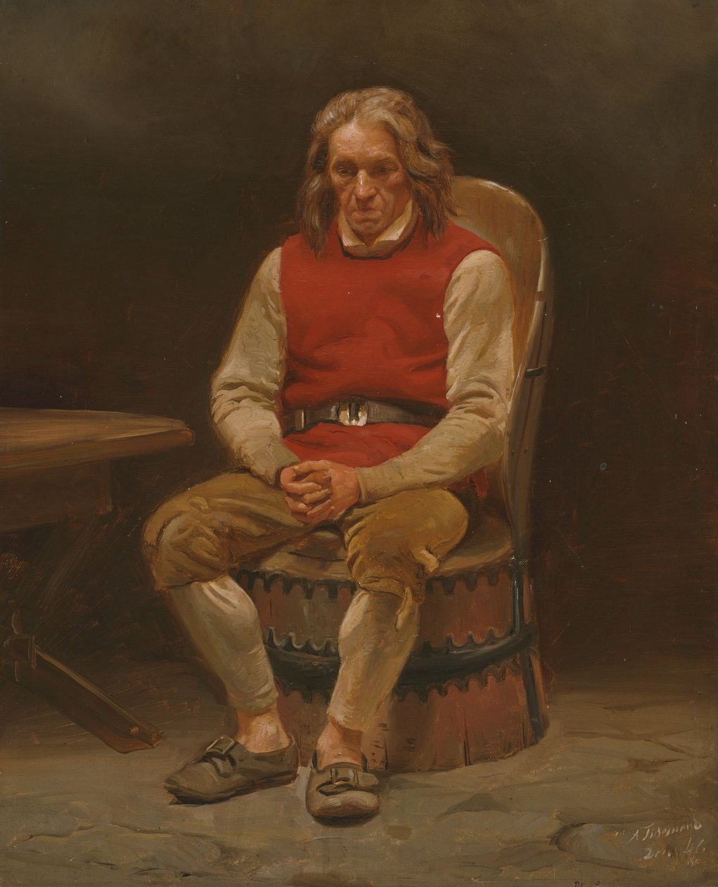 Ülő paraszt alkotó: Adolph Tidemand