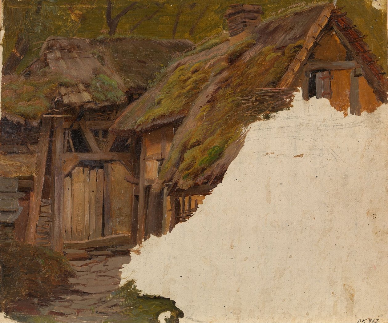 Tanulmány egy régi gazdaságról alkotó: Adolph Tidemand