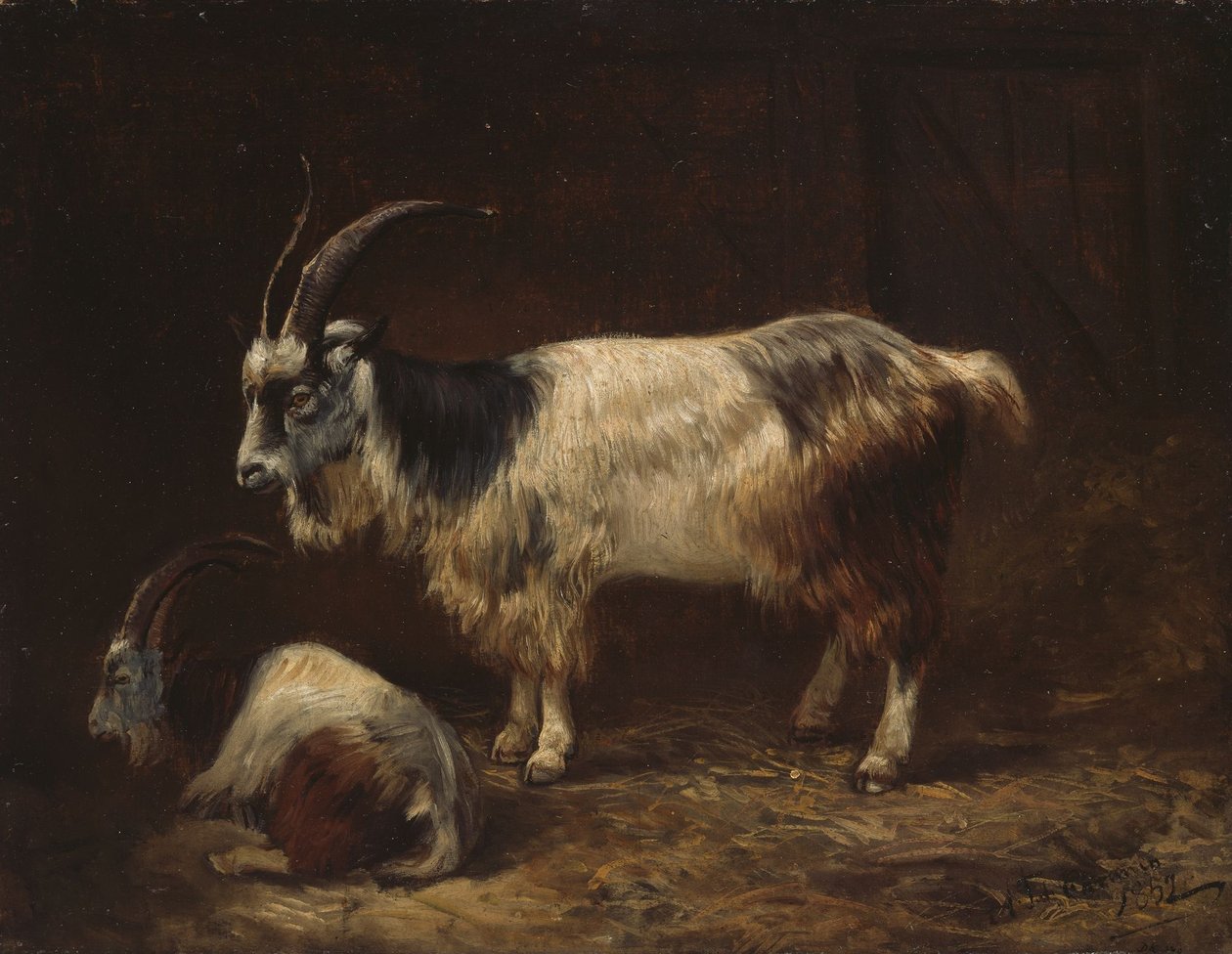 Két kecske alkotó: Adolph Tidemand