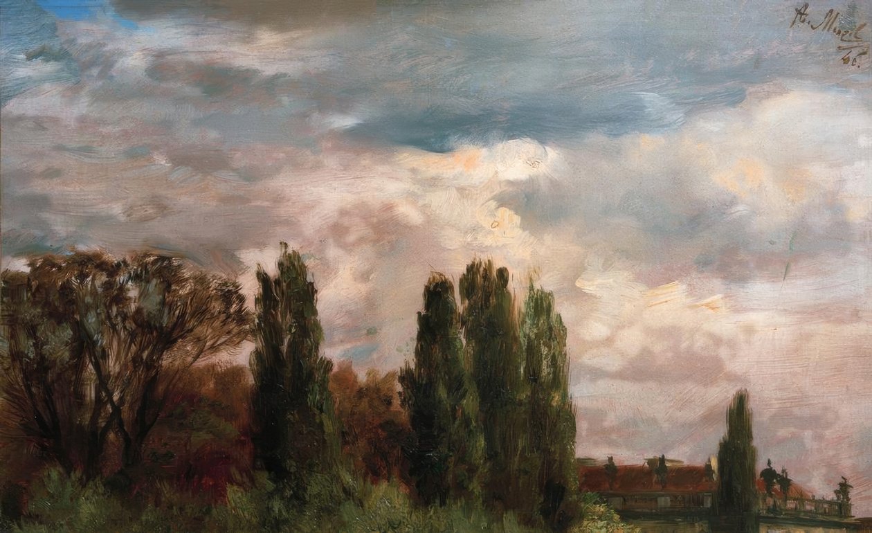 Kilátás Albrecht herceg parkjára alkotó: Adolph Menzel