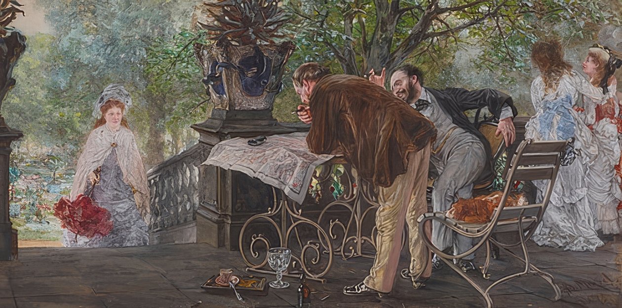 Utazási tervek. 1875 alkotó: Adolph Menzel