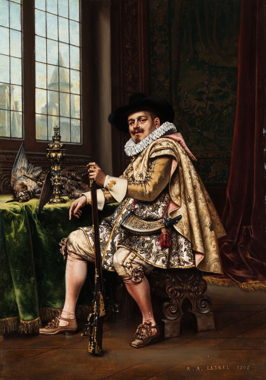 Nemes a vadászat után alkotó: Adolphe Alexandre Lesrel