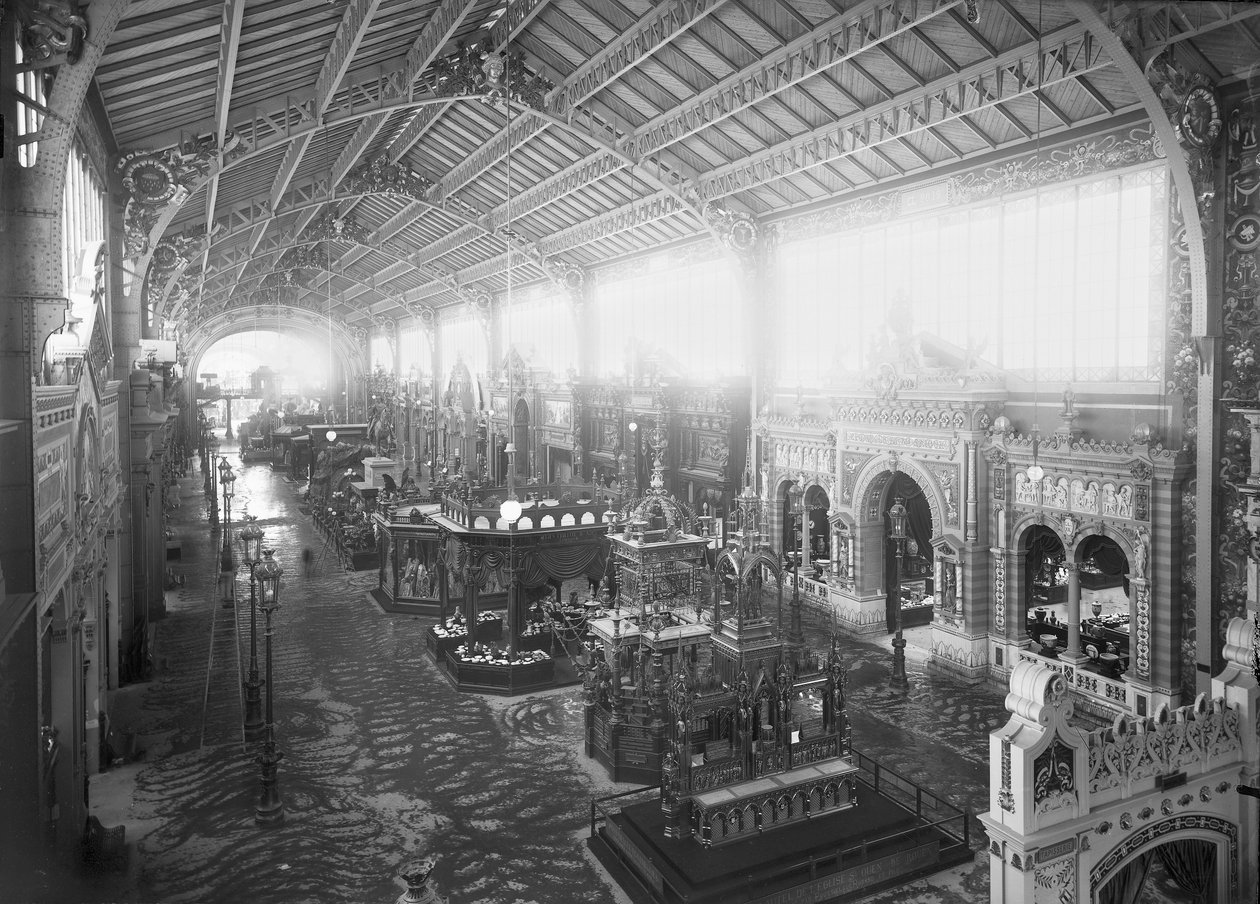 Különféle iparágak galériája, egyetemes kiállítás, Párizs, 1889 alkotó: Adolphe Giraudon