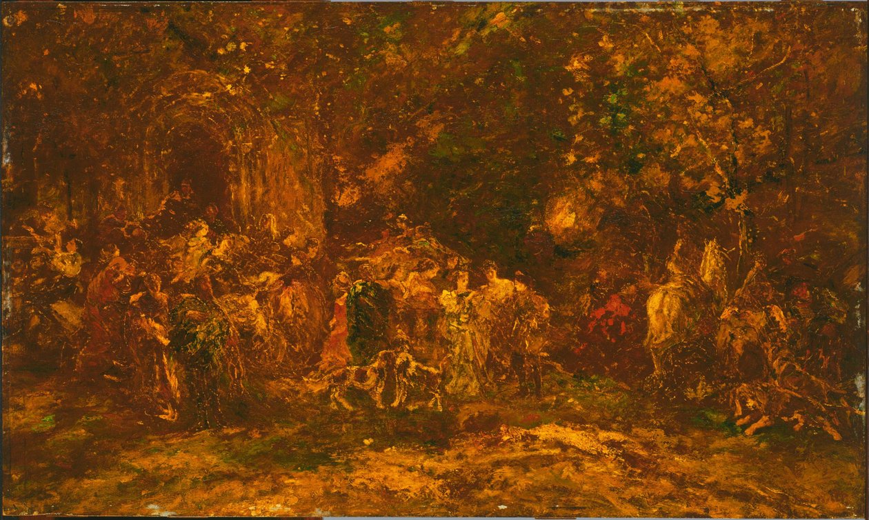  	Woodland Worship alkotó: Adolphe Joseph Thomas Monticelli