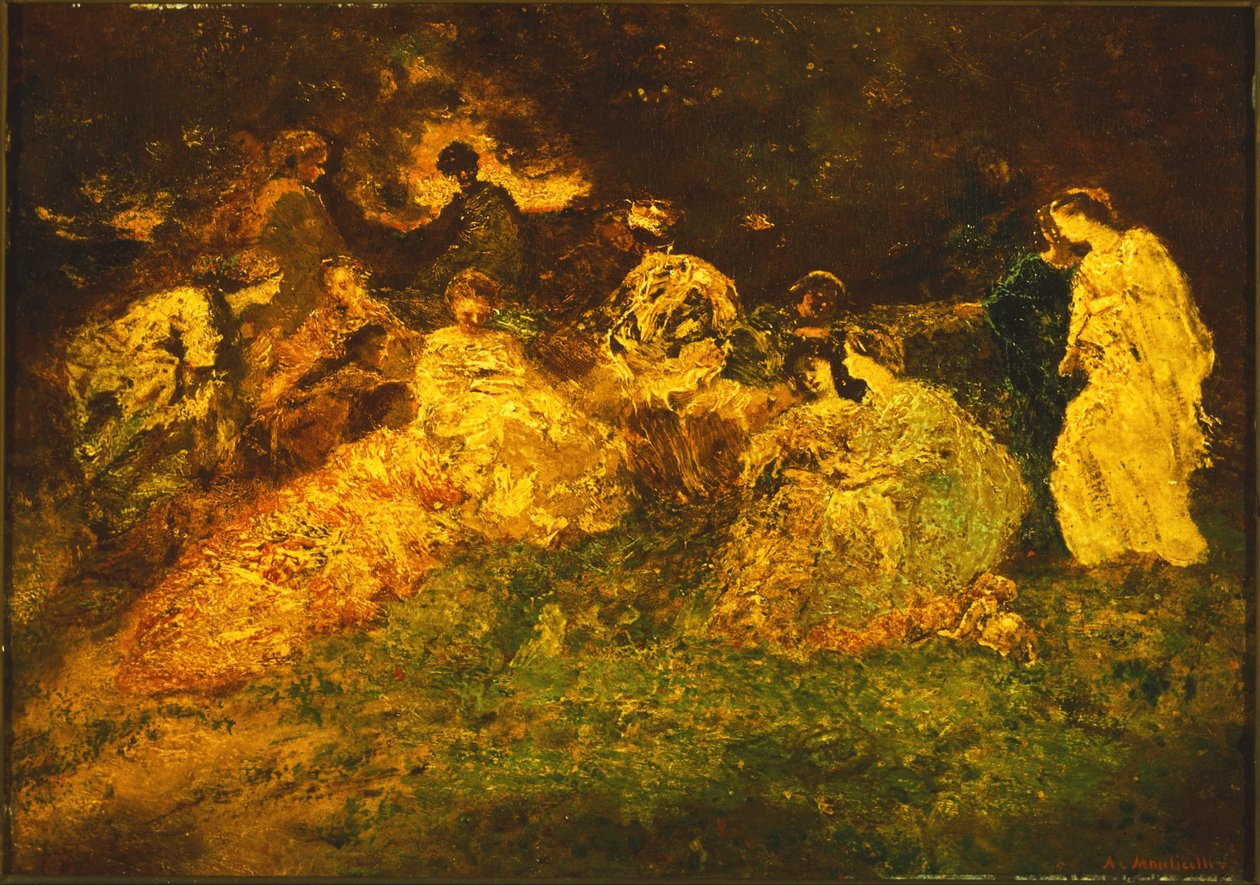 Fete Champetre alkotó: Adolphe Joseph Thomas Monticelli