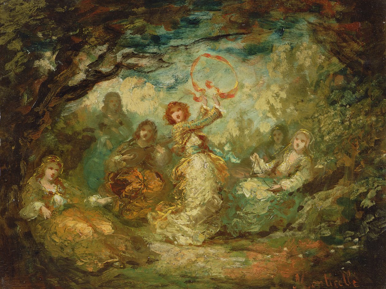 Táncoló cigányok, XIX alkotó: Adolphe Joseph Thomas Monticelli