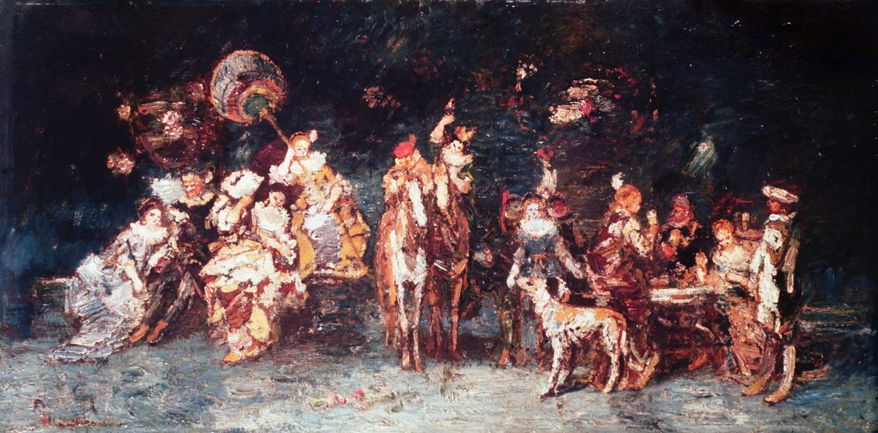 Éjszakai lakoma, 1875 alkotó: Adolphe Joseph Thomas Monticelli