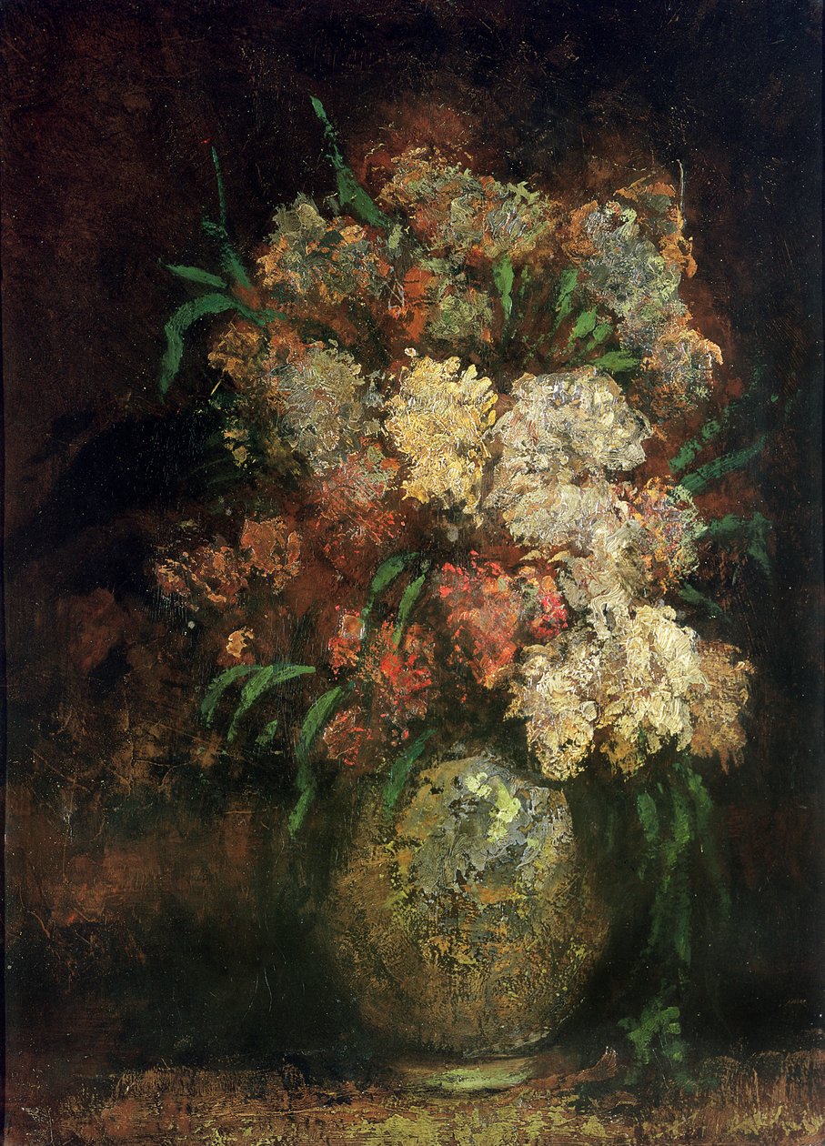 Virágváza, 1870-75 körül alkotó: Adolphe Joseph Thomas Monticelli