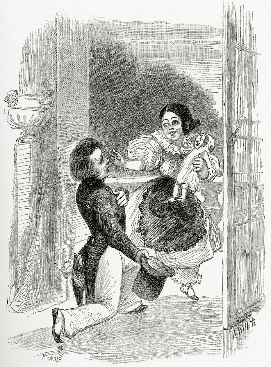 Illusztráció: Toute la Lyre, 19. század (bw metszet) alkotó: Adolphe Leon Willette