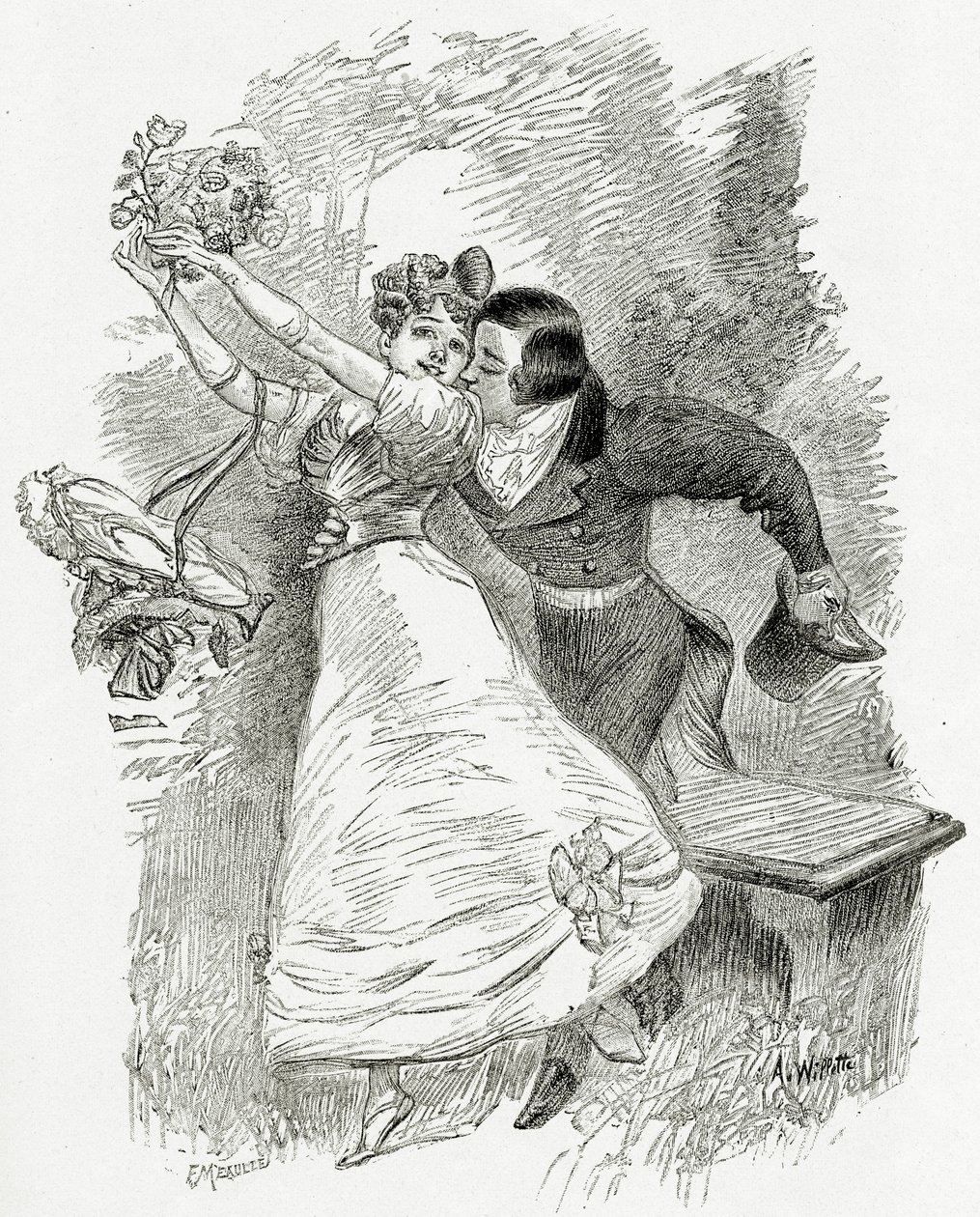 Illusztráció: Toute la Lyre, 19th Century (bw metszet) alkotó: Adolphe Leon Willette
