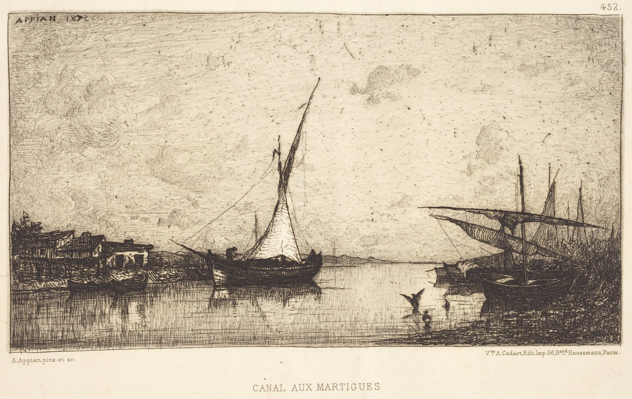 Csatorna Martigues-ban alkotó: Adolphe Appian