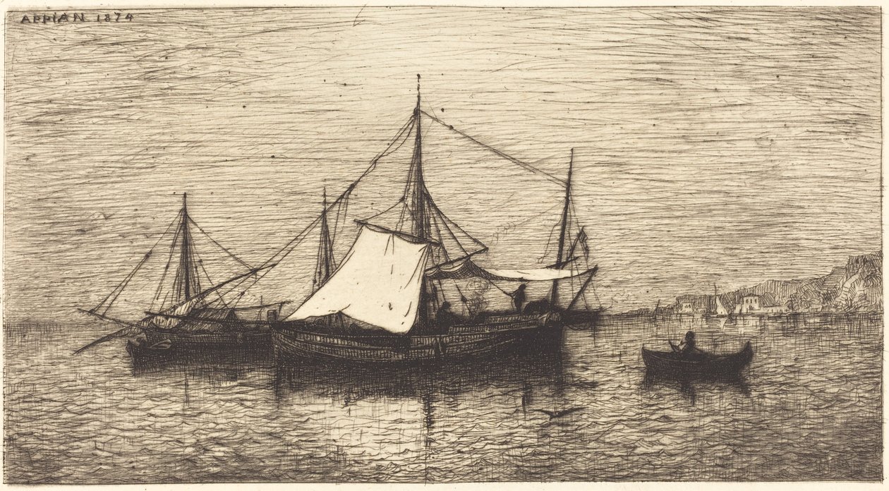 Coasting Trade Vessels, Olaszország alkotó: Adolphe Appian