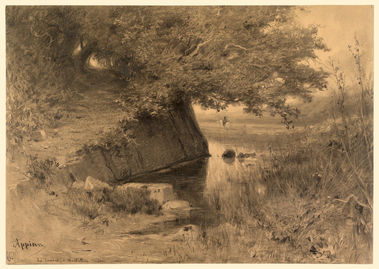 Táj (La source a Montalieu) alkotó: Adolphe Appian