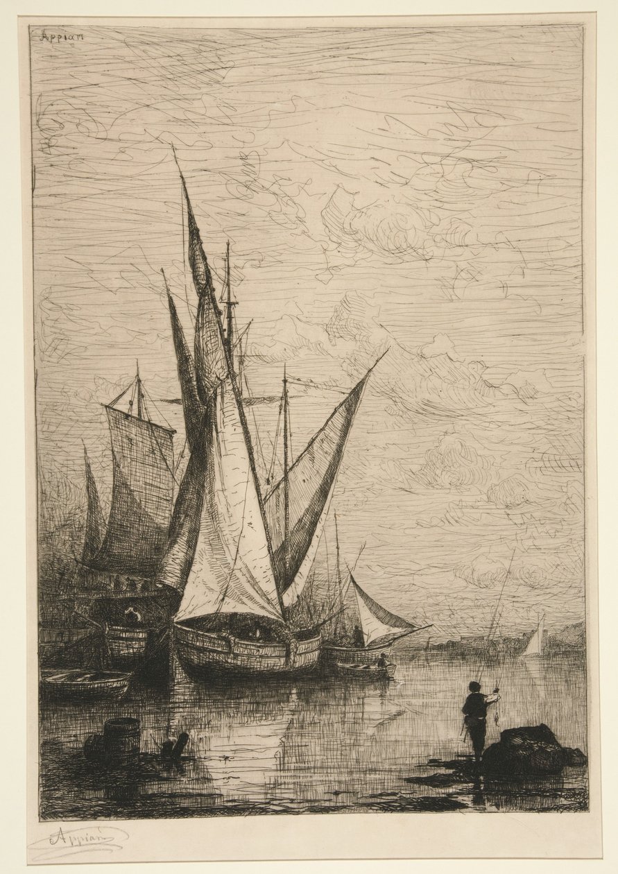 Genova kikötője alkotó: Adolphe Appian