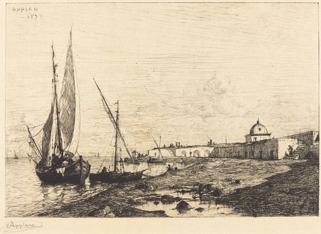 San Remo kikötője alkotó: Adolphe Appian